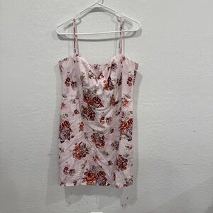 NWT Brock Collection x H&M Corset Floral Bodycon Dress Womens Large Mini Spring